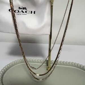 Coach Gold-Tone Layered Necklace
